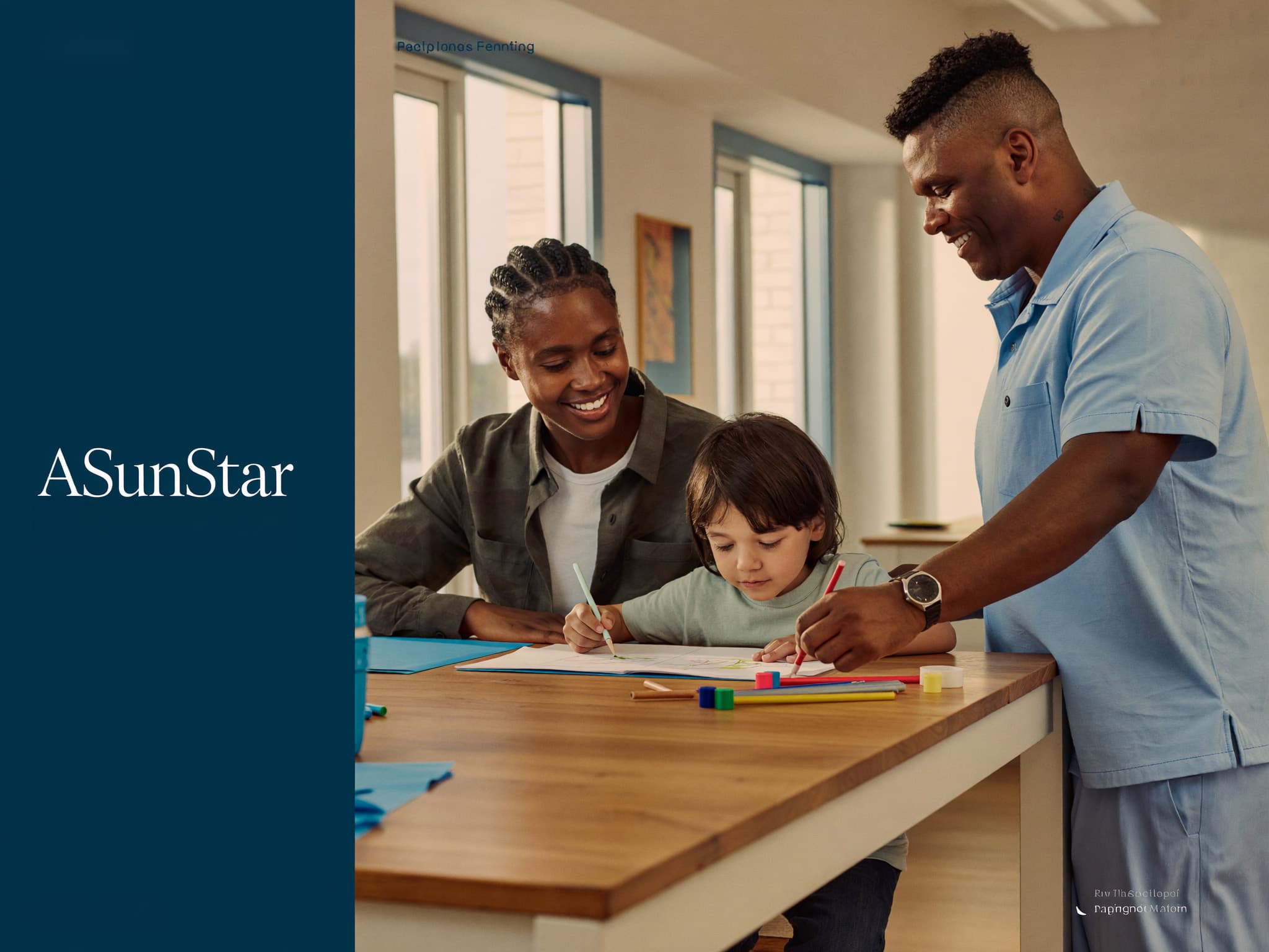 A family working together with ASun Star staff